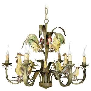  Rooster 6 Light Chandelier