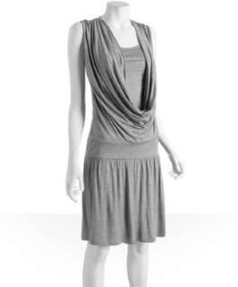 Design History grey jersey sleeveless cowl dress   