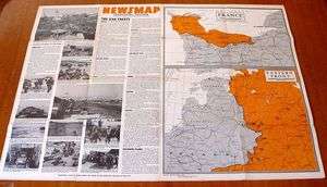NEWSMAP WW II Poster 1944 The War Fronts Vol. 3 No.11F  