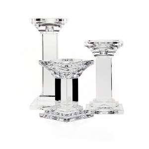   COLLECTION SET OF 3 SQUARE PILLAR CANDLE HOLDERS