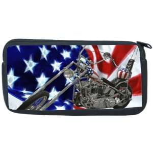 American Flag Harley Davidson Neoprene Pencil Case   pencilcase   Ipod 