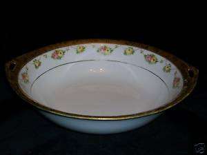 HAND PAINTED   NIPPON   OPEN HANDLED VEGETABLE BOWL  