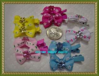 small girl hair clip pin bow Barrette TODDLER Dog 11  