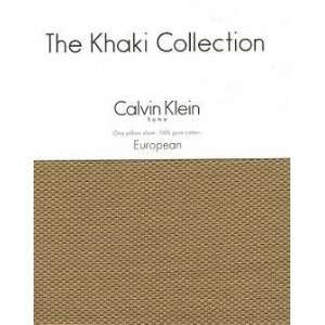 CALVIN KLEIN The Khaki Collection Textured Standard Cotton Pillow Sham 