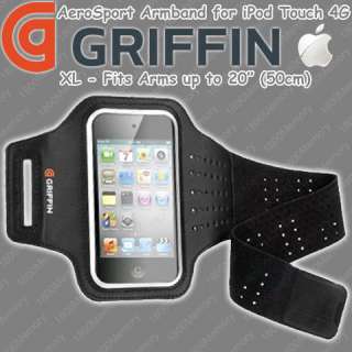 GENUINE Griffin AeroSport Armband for Apple iPod Touch 4G Black XL to 