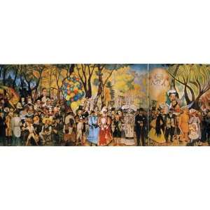 FRAMED oil paintings   Diego Rivera   24 x 10 inches   Dream of a 