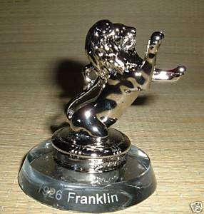   models 1925 1926 1927 Franklin 1/2 scale Chrome mascot hood ornament