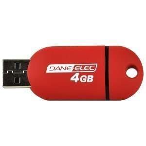  Dane Elec zMate Pen Nacre 4GB USB 2.0 Flash Drive (Red 
