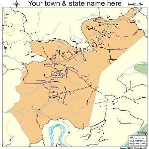  Street & Road Map of Craigsville, West Virginia WV 