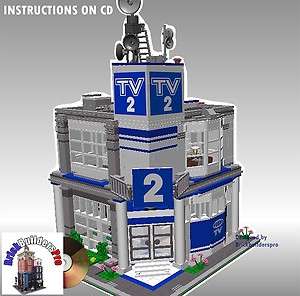 Custom Instructions Television Studio TV Lego®, 10218 10185 10182 