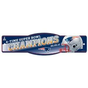 New England Patriots Super Bowl XLVI Champions 5x17 Street Sign