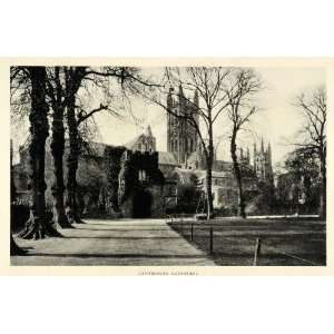 1922 Print Canterbury Cathedral England Kent Christian Architecture 