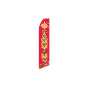  Tanning Salon Extra Wide Swooper Feather Business Flag 