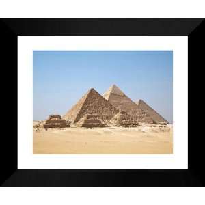  Gizah Pyramids, Ancient Egypt Large 15x18 Framed 