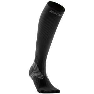  2XU Womens Elite Compression Race Sock Black/Grey XS 