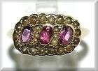 Antique 14k Gold Natural Opal Natural Seed Pearl Victorian Ladies Ring 