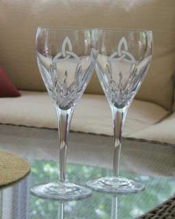 Celtic Knot Wedding Wine Glasses Galway Irish Crystal  
