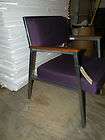 retro mid century purple arm office metal steel chair steelcas