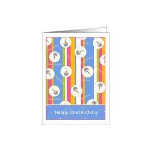 Cupcake Theme 22 Years Old Happy Birthday Card Card Toys 