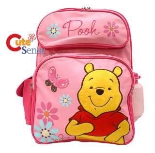 DISNEY Winnie Pooh Pink Large 16 School Backpack/Bag  