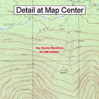 USGS Topographic Quadrangle Map   Big Shanty Mountain, Maine (Folded 