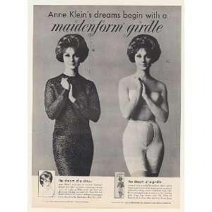 1961 Anne Klein Dreams Begin with Maidenform Girdle Print 