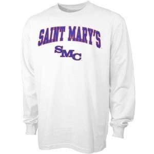 Saint Marys Gaels Youth White Bare Essentials Long Sleeve T shirt 