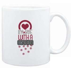 Mug White  in love with a Ocarina  Instruments  Sports 