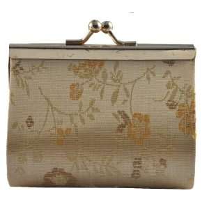  Chinese Gold Silk Brocade Coin Purse / Coin Pouch / Change 