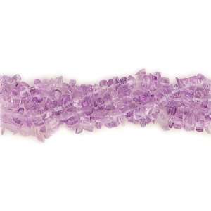  Blue Moon Frosting Glass Bead Chips, Lavender, 22 Inch 