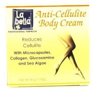  La Bella Anti Cellulite Body Cream 4 oz. Jar # 38517 (3 