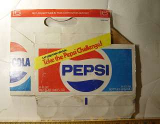   Pepsi 16 oz 8 Soda Bottle Carrier Take The Pepsi Challenge  