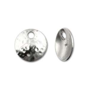    Sterling Silver 14.5mm Hammered Round Charm Arts, Crafts & Sewing