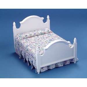  Dollhouse Miniature Double Bed 