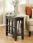 Cappucino Finish Accent Chairside Table with Magazine Rack by Coaster 
