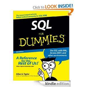 SQL For Dummies (For Dummies (Computers)) Allen G. Taylor  