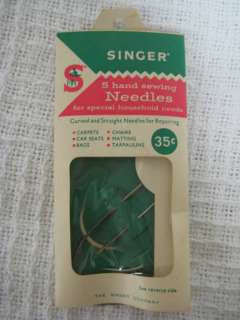 Vtg Singer HAND SEWING NEEDLES Curved Straight REPAIRS  