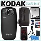 Kodak PlaySport Zx5 HD Pocket Video Camera 8GB Bundle 041778357422 