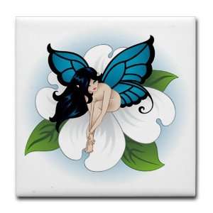  Tile Coaster (Set 4) Dogwood Flower Fairy 