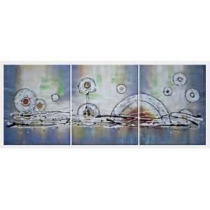  Circular Motion   3 Canvas Set Oil Painting 24 x 60 inches 