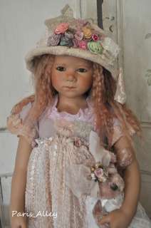 Lilacs & Laughter~French Lace Dress, Teddy Bear & Hat Set 4 HIMSTEDT 