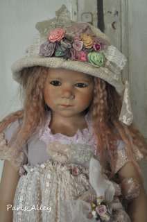 Lilacs & Laughter~French Lace Dress, Teddy Bear & Hat Set 4 HIMSTEDT 