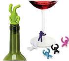 Umbra Drinking Buddy Wine Bottle Stopper and Wine Glass Markers, 7 
