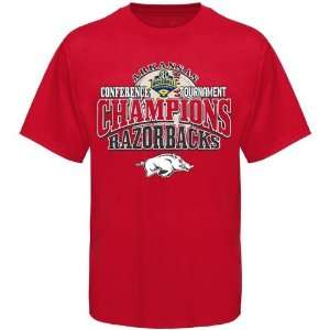   Razorbacks Cardinal 2010 SEC Baseball Tournament Champions T shirt