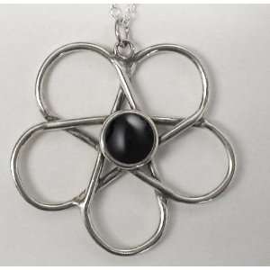 Sterling Silver Hidden Pentagram Accented with Genuine Amber Do You 