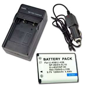  Battery Charger + Charger Adapter + Battery For Olympus Li 40b Li42b 