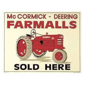  Best Quality  TIN SIGN Farmalls Sold Here Patio, Lawn 