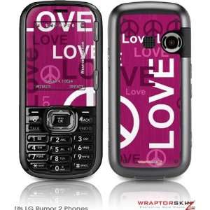  LG Rumor 2 Skin   Love and Peace Hot Pink by WraptorSkinz 