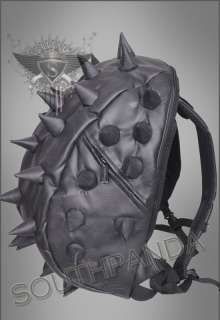 P020 Black Punk Funny Hedgehog Big Backpack Bag New  