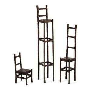  Chair Sculptures   Set of 3 by IMAX 100 Iron